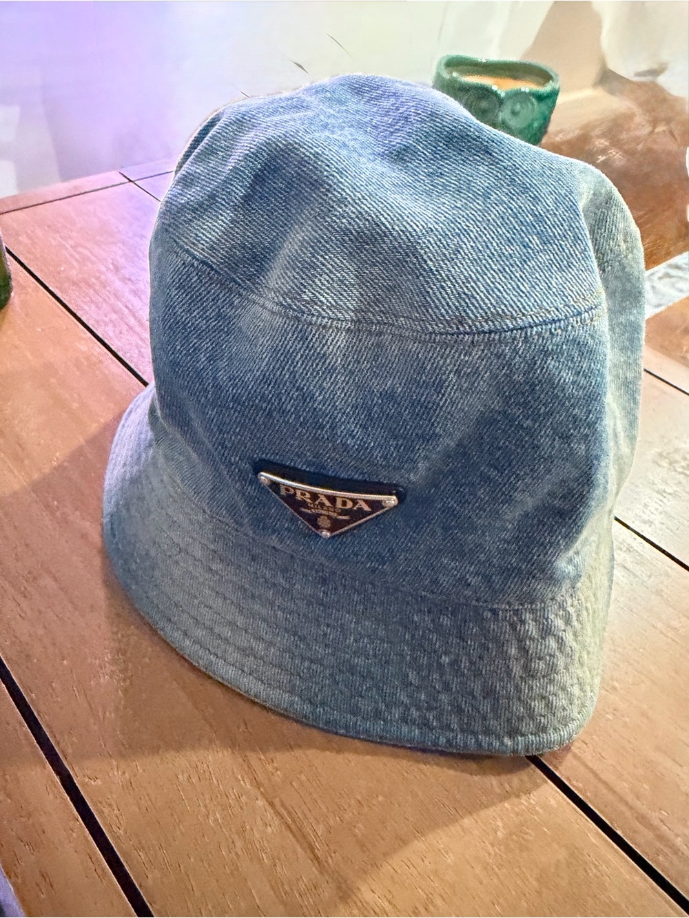 Prada Light Blue Denim Bucket Hat - Unisex